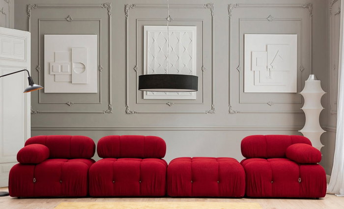 Atelier Del Sofa Sofá de 1 Plaza Rojo Bubble L1